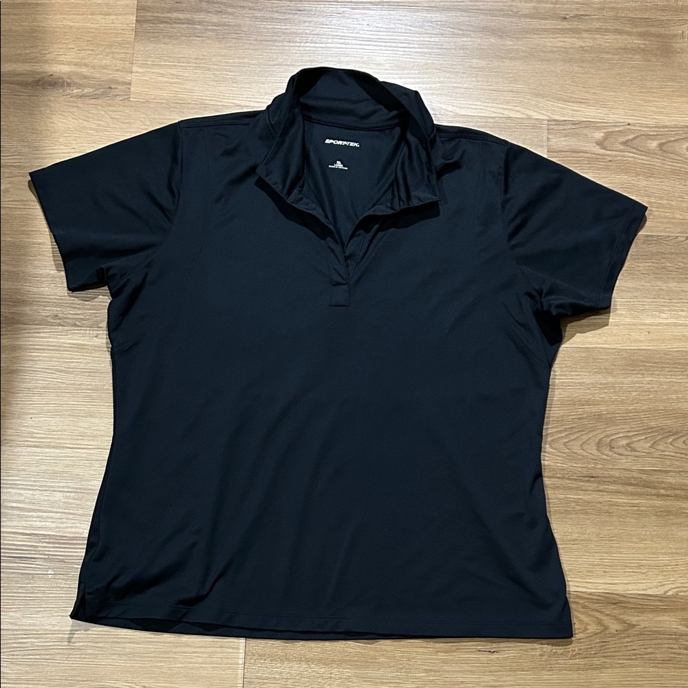 Sport-Tek Black Women's Short Sleeve Polo